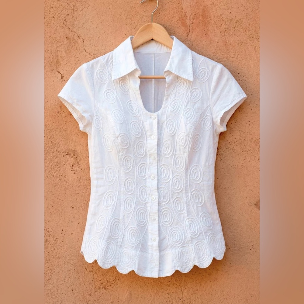 Gretty Zueger Nicole Cap Sleeve Cotton Top